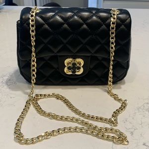 New leather mini bag with chain